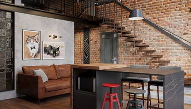 Дизайн двухуровневой двухкомнатной квартиры в ЖК «Jazz»