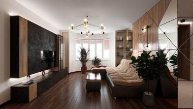 Дизайн трехкомнатной квартиры серии И-155, Каховка