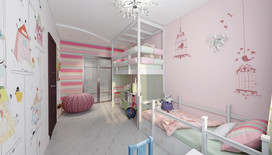 Дизайн комнаты для девочки - меблировка 2