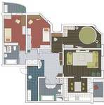 Схема перепланировки четырехкомнатной квартиры КОПЭ-Башня