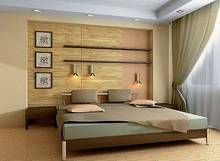 Бамбуковые обои в интерьере спальни