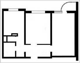 Дизайн квартиры П-3М, вариант 1