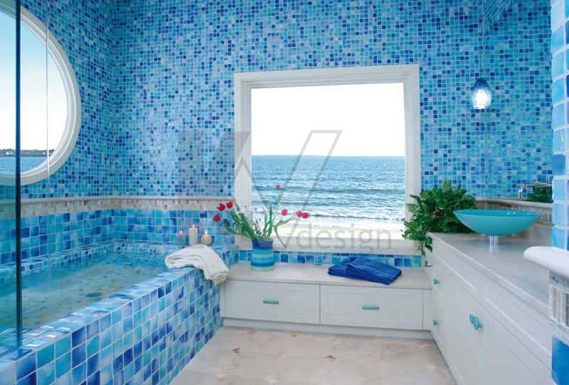 Дизайн ванной в синем цвете – фото, психология цвета и удачные сочетания