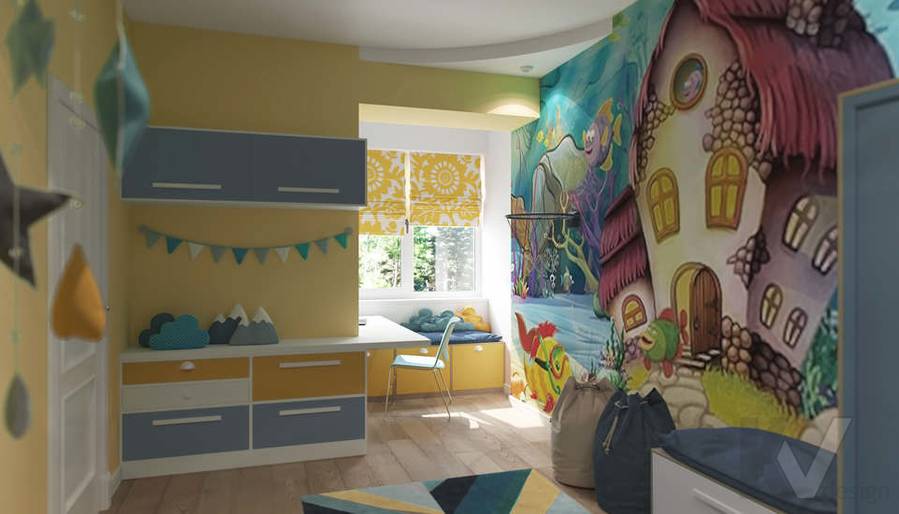 Дизайн детской комнаты в доме 500 кв.м., Поведники - 2