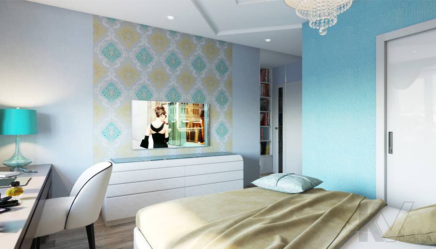 дизайн спальни в 3-комнатной квартире, Welton Park - 3