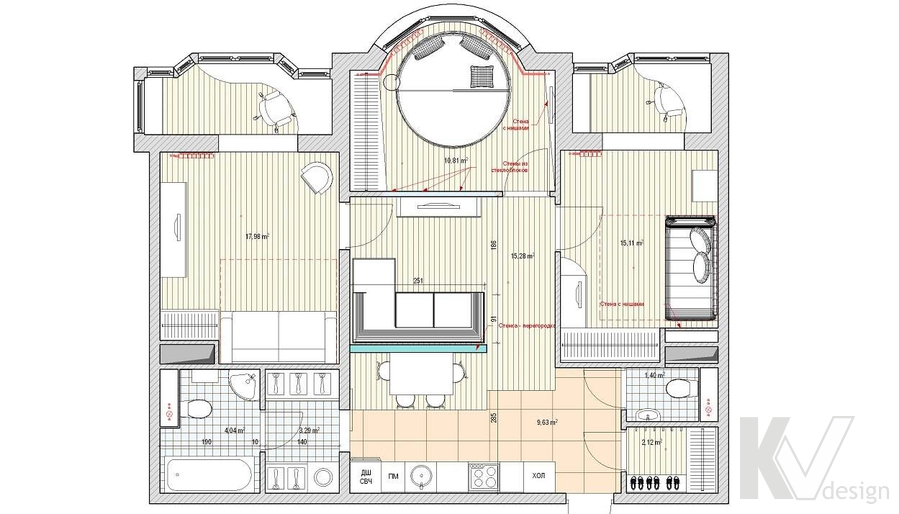 Дизайн квартиры в Митино, планировка-2