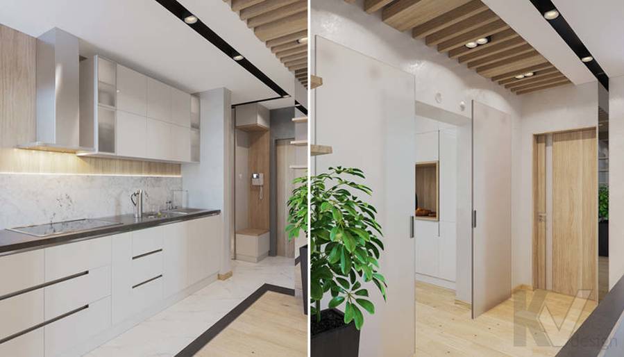 Дизайн кухни в 3-комнатной квартире П-3М в Марьино - 1