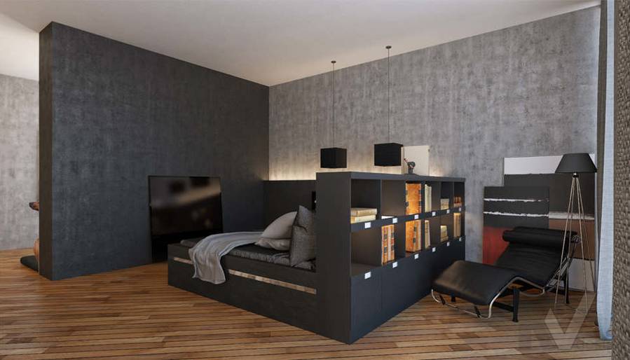 Дизайн мужской спальни в доме, Миллениум Парк - 3