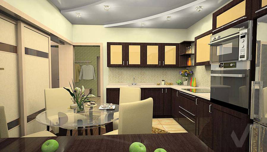 Дизайн квартиры И-155, кухня-2