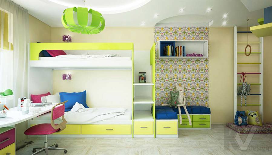 дизайн детской комнаты в 3-комнатной квартире 100 кв.м., Мытищи - 1