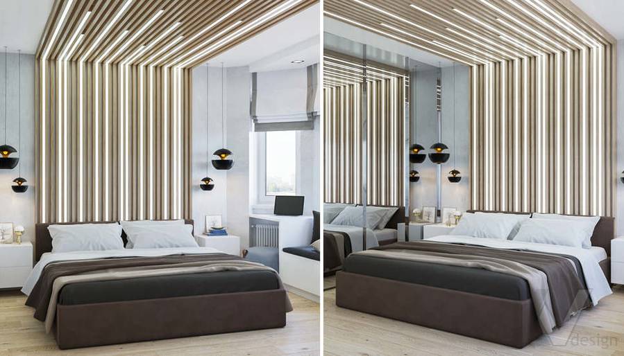 Дизайн спальни в 3-комнатной квартире П-3М в Марьино - 3